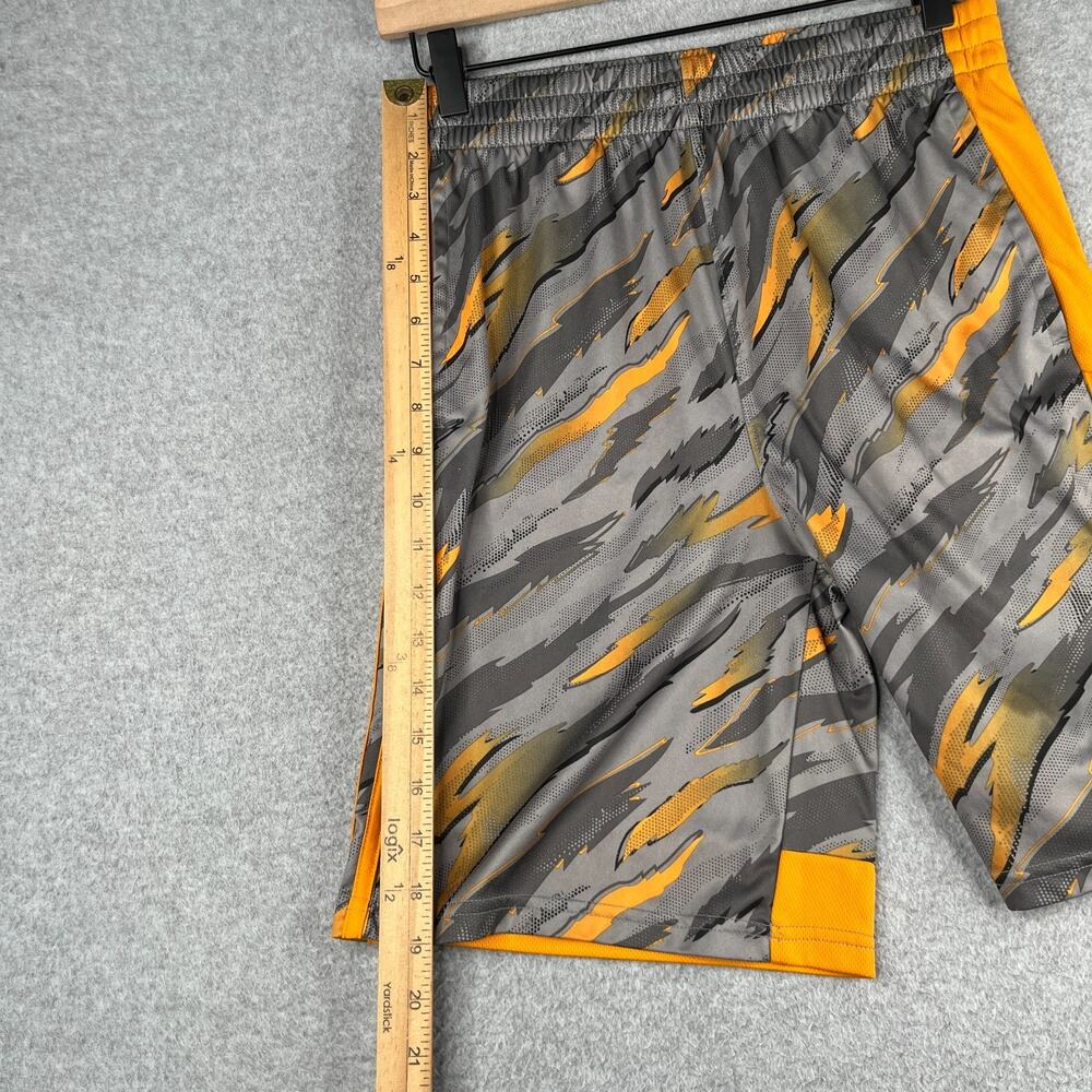 Adidas Gym Basketball Shorts Youth XL 18/20 Gray Orange Geometric Sports - Picture 4 of 8